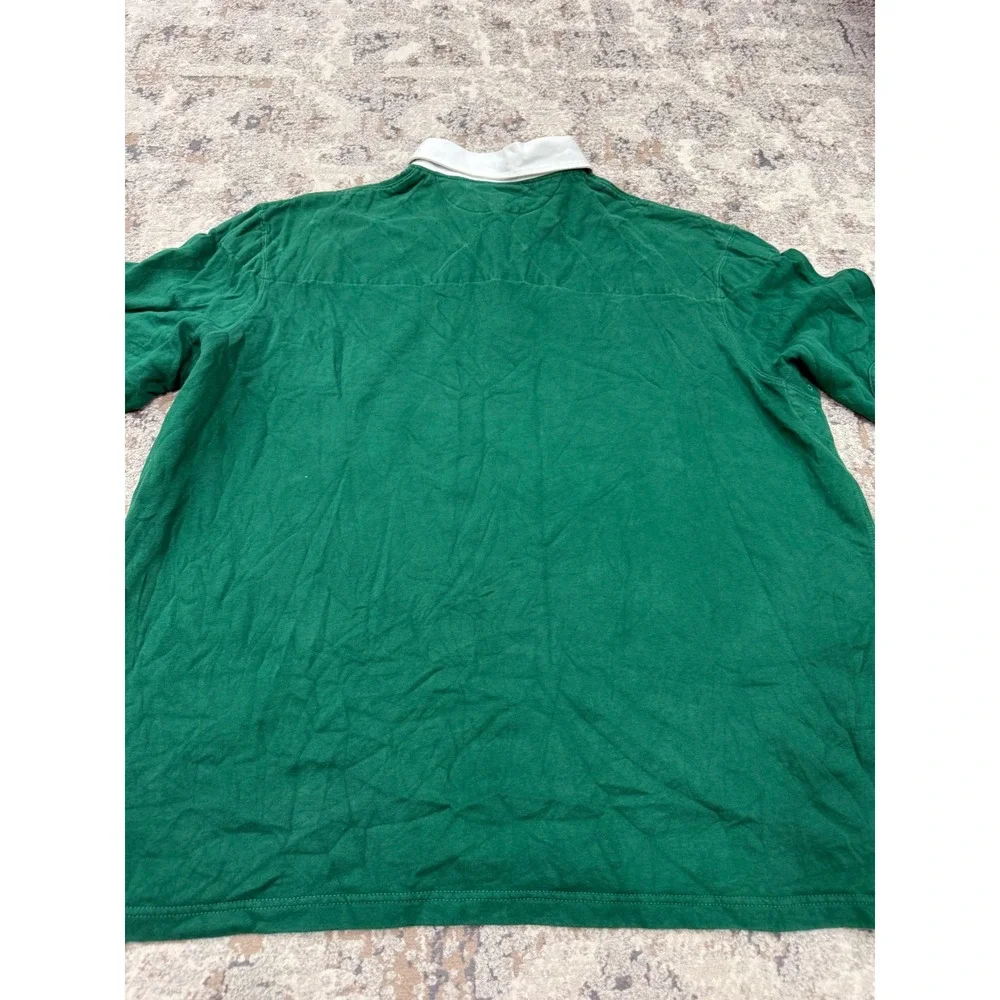 Polo Ralph Lauren Mens Green Quilted Rugby Shirt 3XLT Tall Elbow Patches Padded